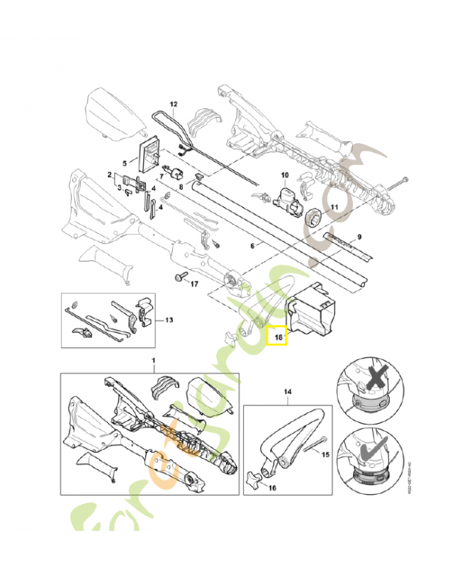 Couvercle de logement pour batterie AK stihl 4520-602-0900 Couvercle de logement pour batterie AK stihl 4520-602-0900