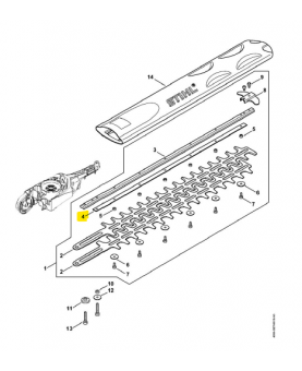 Glissiere de couteau 500mm