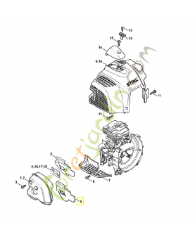 Tôle de refroidissement 4147-141-3200. Pièce de rechange Sithl