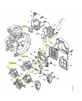 Jeu de joints moteur 4147-007-1602. Pièce de rechange Sithl 