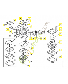 Carburateur wtf-11 4147-120-0623. Pièce détachée Stihl