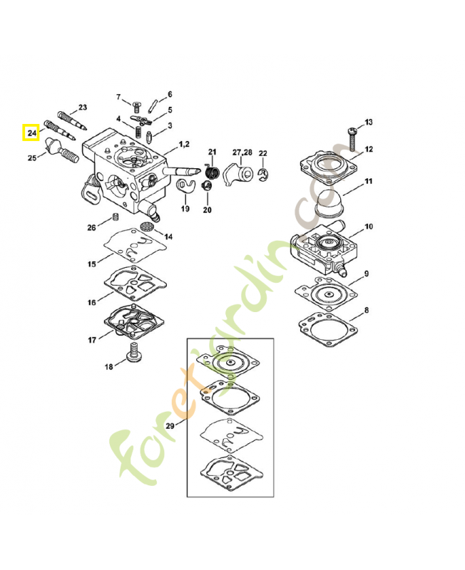 Vis de richesse au ralenti 4147-122-6801. Pièce de rechange Sithl  Vis de richesse au ralenti 4147-122-6801. Pièce de rechange Sithl