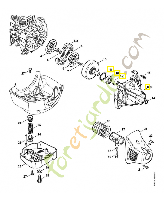Carter accouplement 4147-160-0614. Pièce de rechange Sithl