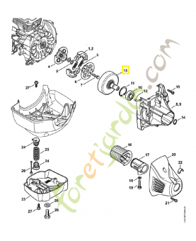 Cloche d'embrayage 4128-160-2905. Pièce de rechange Sithl 