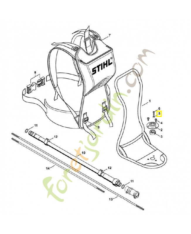 Douille d'écartement 4147-793-6600. Pièce de rechange Sithl  Douille d'écartement 4147-793-6600. Pièce de rechange Sithl