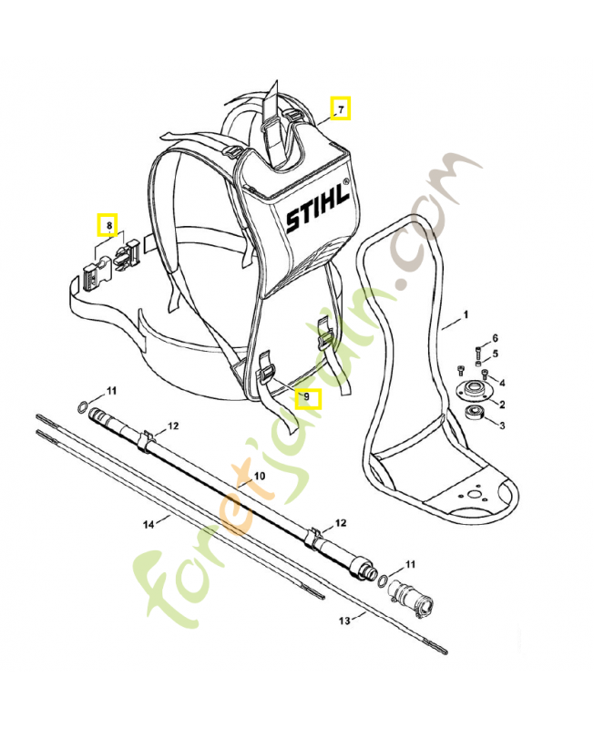 harnais 4147-710-9010. Pièce de rechange Sithl / Vicking  harnais 4147-710-9010. Pièce de rechange Sithl / Vicking