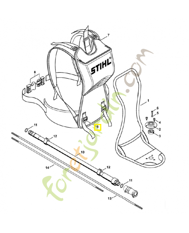 Boucle de réglage 4203-792-7200. Pièce de rechange Sithl / Vicking