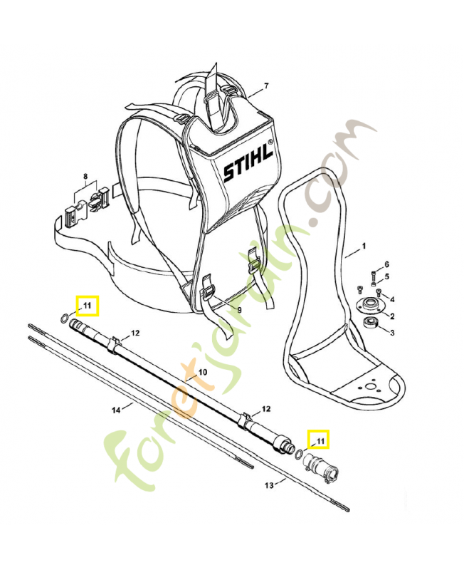 Joint torique 18x2,5 9645-945-7603. Pièce de rechange Sithl / Vicking