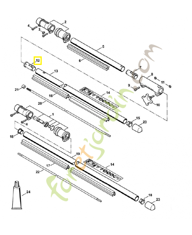 Douille 4139-791-7201. Pièce de rechange Sithl / Vicking