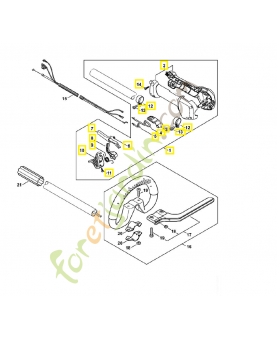 Poignée commande complète 4180-790-1313. Pièce détachée Stihl