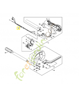 Câble commande des gaz 4147-180-1111. Pièce détachée Stihl / Vicking