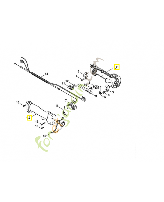 Poignée 4147-790-0303. Pièce de rechange Sithl / Vicking Poignée 4147-790-0303. Pièce de rechange Sithl / Vicking