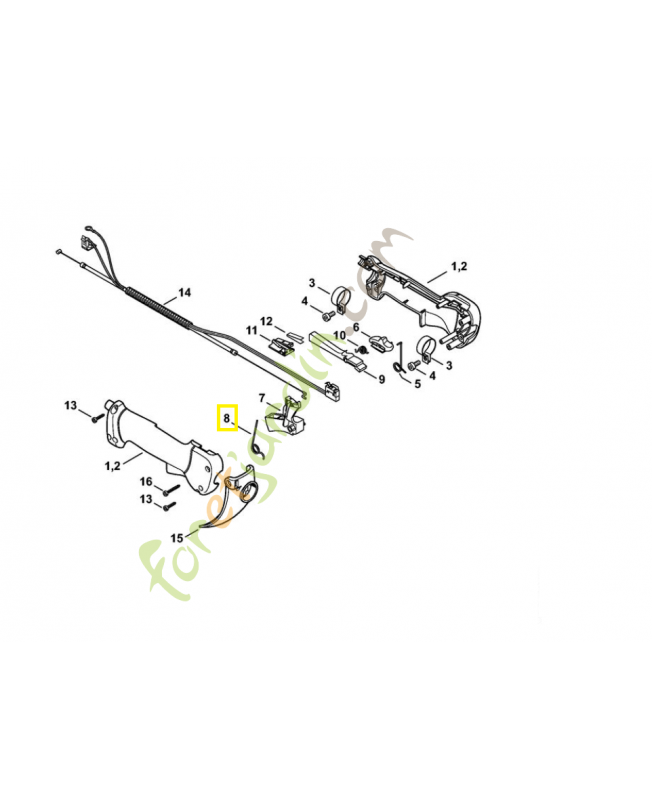 Ressort coude 4137-182-4504. Pièce de rechange Sithl 