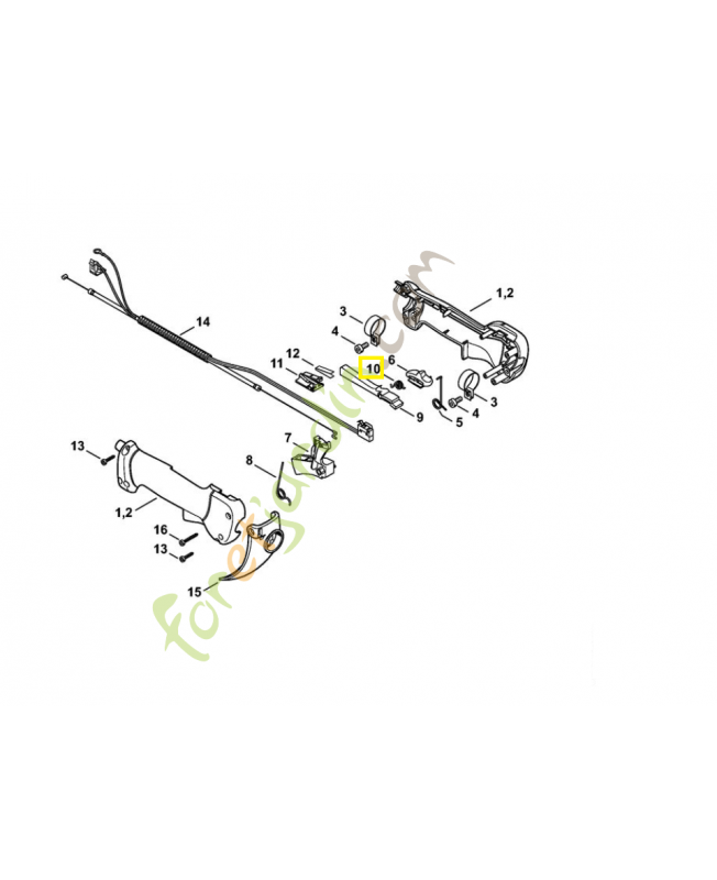 Ressort coude 4128-182-4501. Pièce de rechange Sithl 
