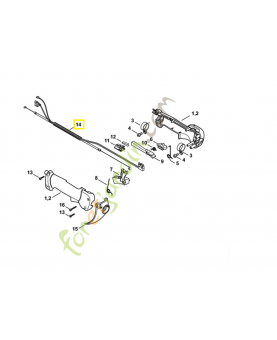Câble commande des gaz 4147-180-1105. Pièce de rechange Sithl