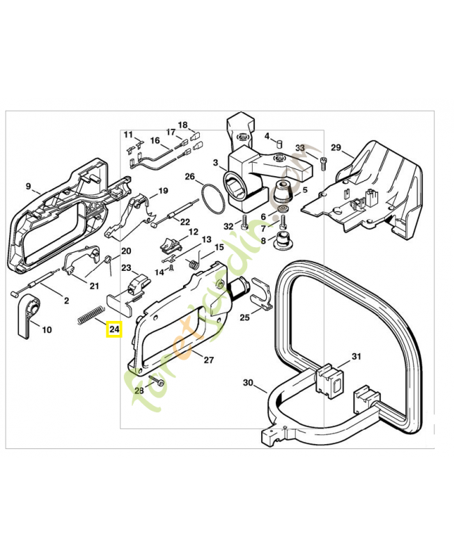 Ressort hélicoïdale 0000-997-0724. Pièce de rechange Sithl / Vicking