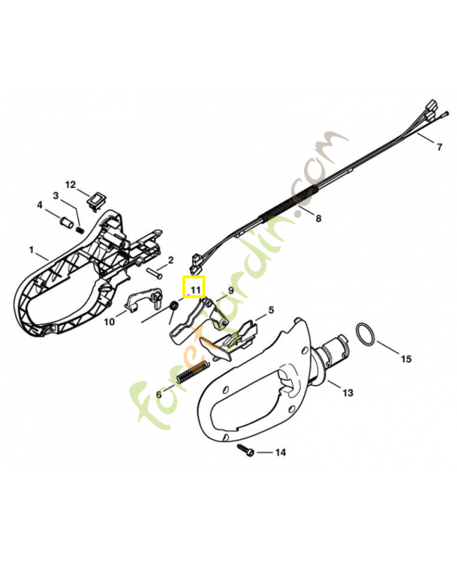 Ressort coude 0000-998-1006. Pièce de rechange Sithl / Vicking