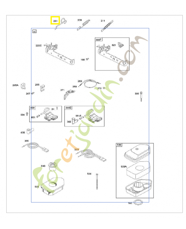 690347  Arbre de commande du régulateur  Briggs & Stratton