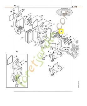 Carburateur c1q-s 209 4244-120-0603 et 4244-120-0611. Pièce de rechange Sithl
