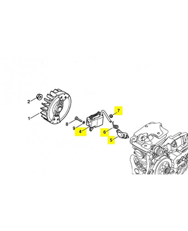 Module d'allumage 1133-400-1350. Pièce détachée Stihl 