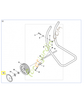 Chapeau de roue 6375-704-0301. Pièce détachée Stihl / Vicking