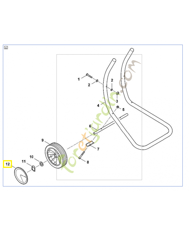 Chapeau de roue 6375-704-0301. Pièce détachée Stihl / Vicking