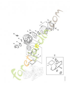 Segment de piston ø 52x1.2 mm 1142-034-3004. Pièce détachée Stihl / Vicking