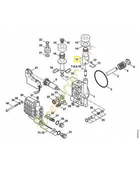 Pièce raccordement 4765-701-6500. Pièce détachée Stihl / Vicking