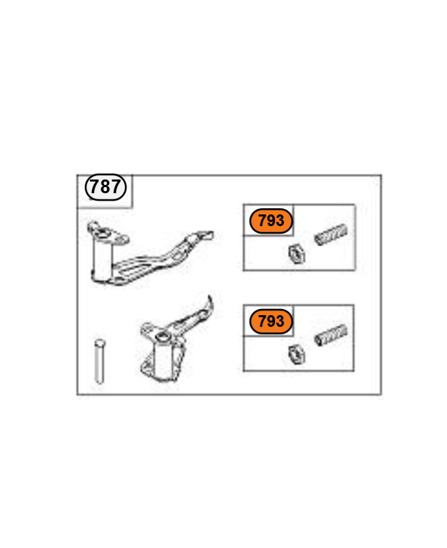 793511 Jeu vis écrous 0003-000-2122. Pièce de rechange pour moteur thermique Briggs et Straton