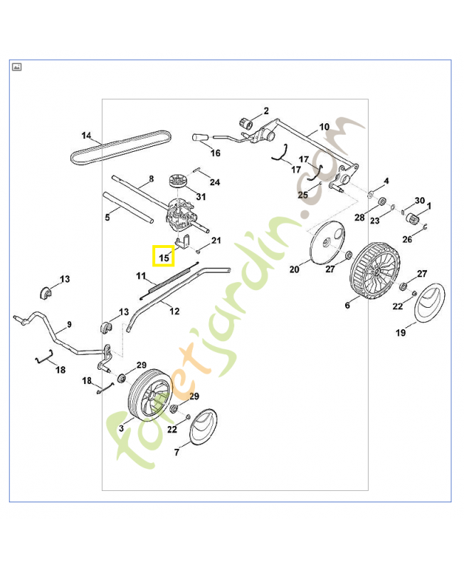 Support 6350-704-2700. Pièce de rechange Sithl / Vicking