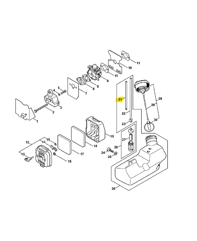 Durite ess. 175mm Durite ess. 175mm