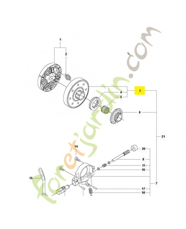Tambour d'embrayage Husqvarna ref. 575261006