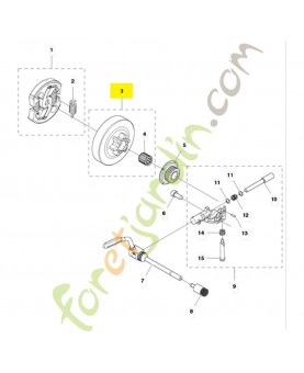 Tambour d'embrayage 577389701. Pièce de rechange Husqvarna