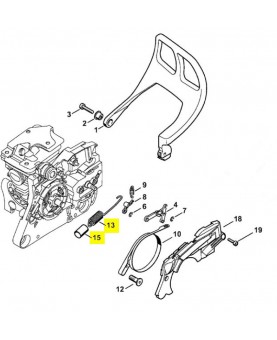 Ressort de tension stihl réf 1121-160-5501  Stihl MS 270 / MS 280