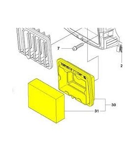 Filtre 505034702. Pièce de rechange Husqvarna