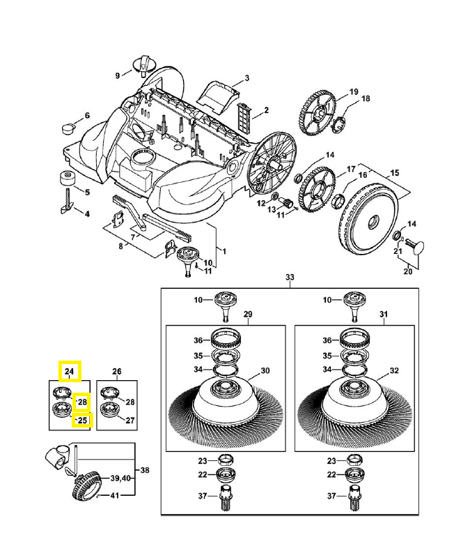 Carter accouplement gauche cpt 4860-730-3502. Pièce de rechange Sithl / Vicking