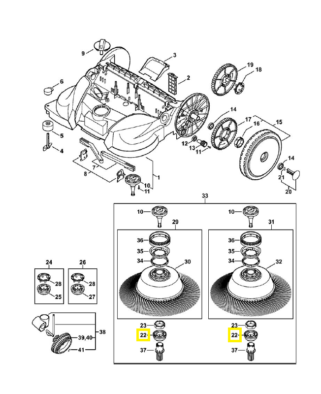 Carter embrayage 4860-732-3501. Pièce détachée Stihl 