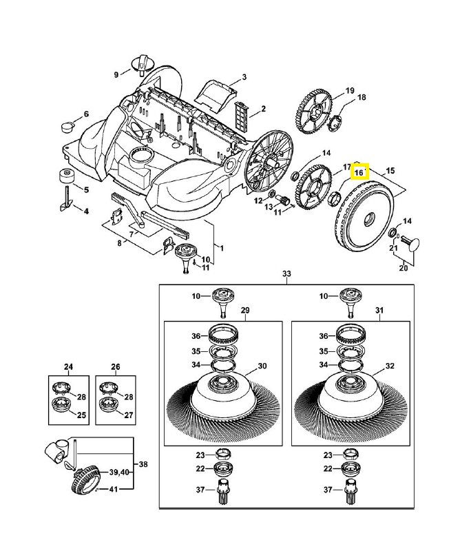 Entraineur 4860-732-1304. Pièce détachée Stihl