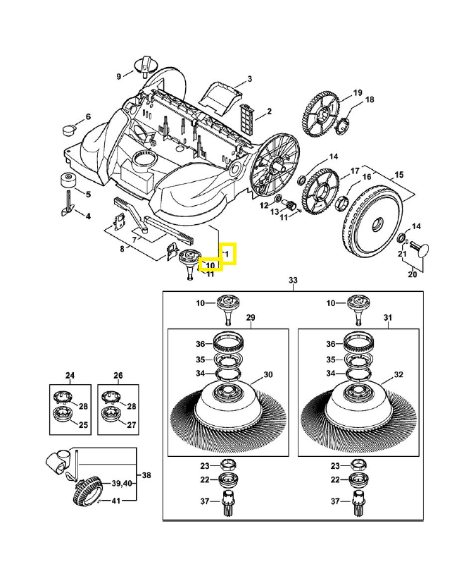 Châssis 4860-730-6205. Pièce détachée Stihl