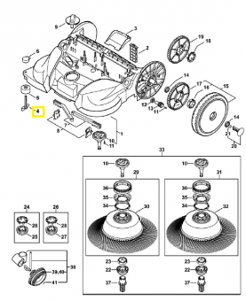 Pièce maintien position basse 4860-738-4500 stihl