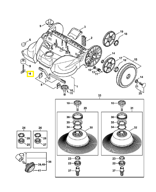 Pièce maintien position basse 4860-738-4500 stihl
