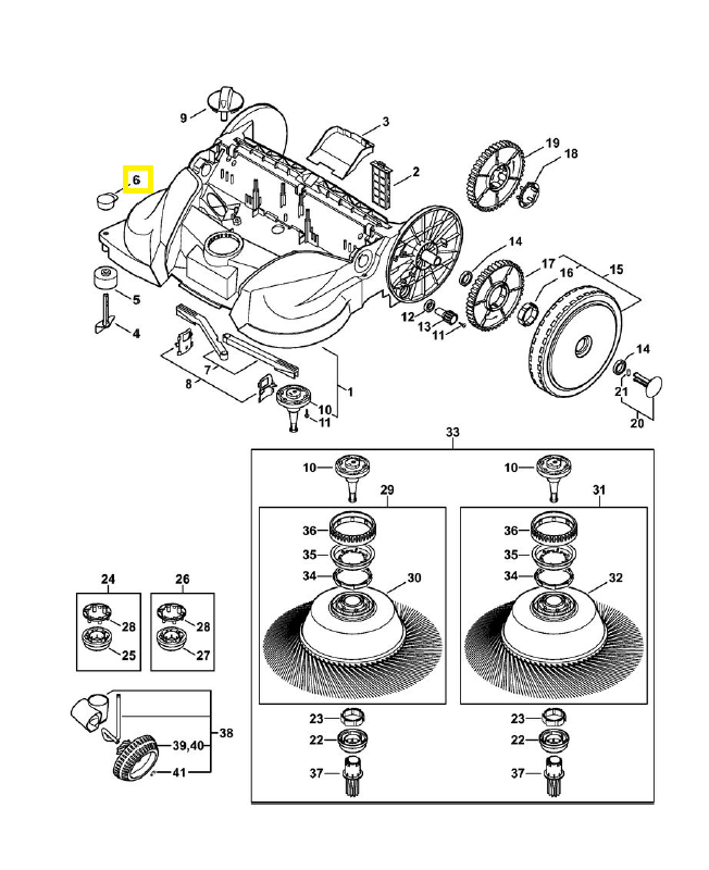 Bouton 4860-738-4400. Pièce de rechange Sithl