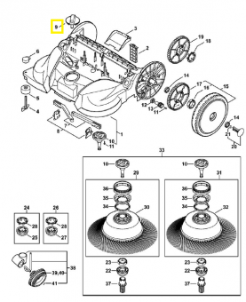 Bouton 4860-731-9101. Pièce de rechange Sithl / Vicking