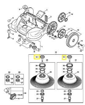 Boulon d'articulation 4860-730-2704. Pièce détachée Stihl