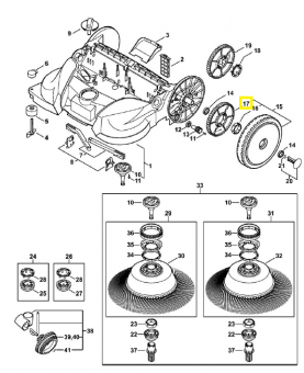 Roue 4860-731-1302. Pièce détachée Stihl
