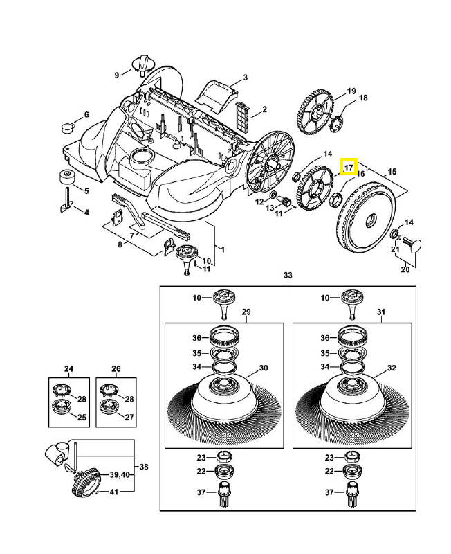 Roue 4860-731-1302. Pièce détachée Stihl