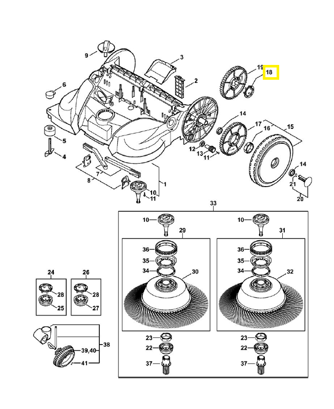 Entraineur 4860-732-1301. Pièce de rechange Sithl 