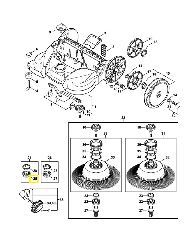 Carter accouplement gauche 4860-732-2301. Pièce de rechange Sithl / Vicking