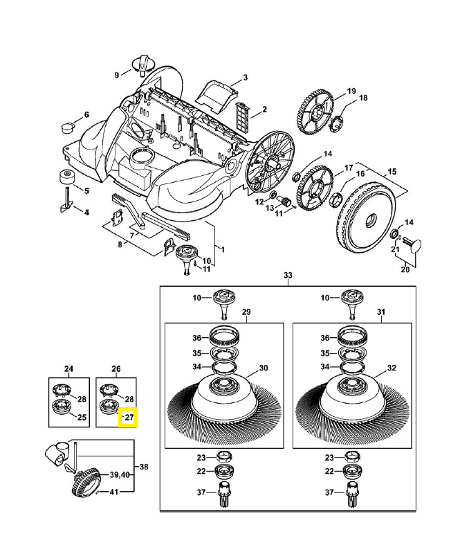 Carter embrayage droit 4860-732-2401. Pièce de rechange Sithl / Vicking