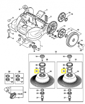Entraineur 4860-732-1306. Pièce détachée Stihl / Vicking